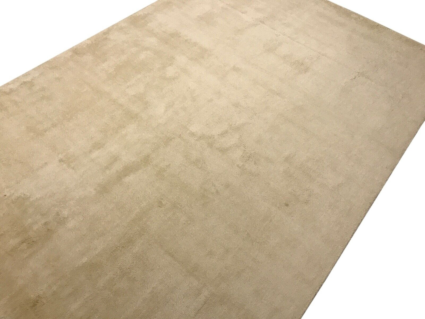 Orientteppich 170X240 CM Beige Teppich Handgewebt Viskose Handarbeit Einfarbig