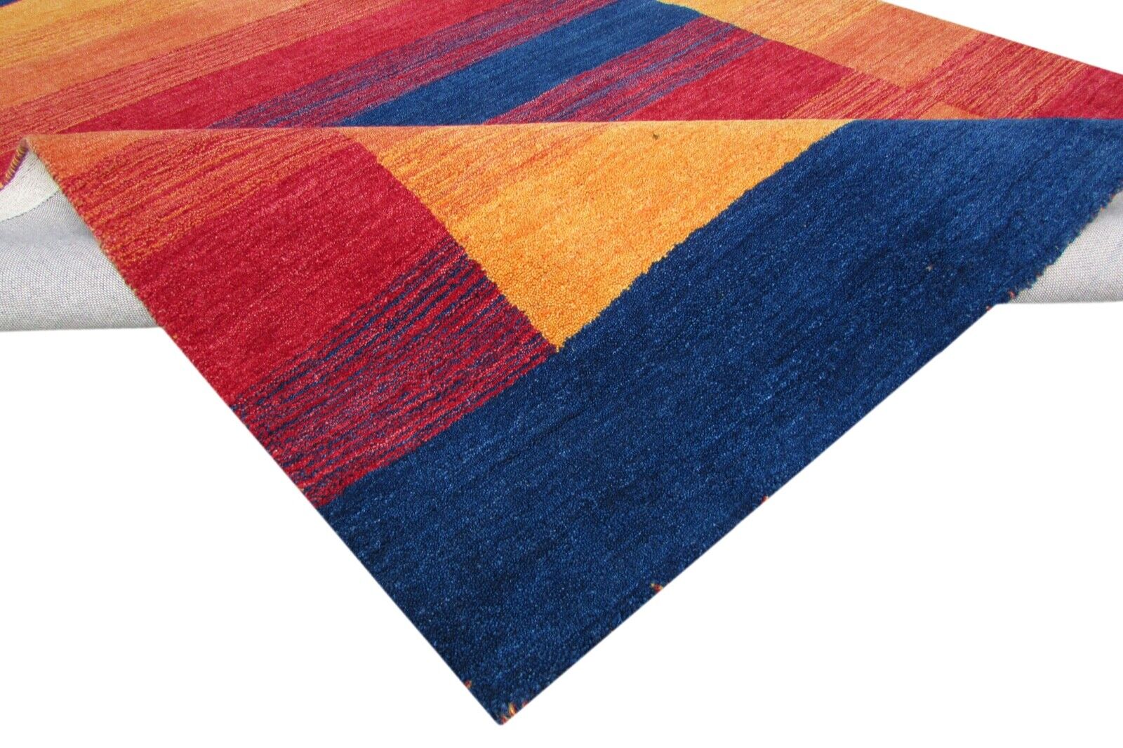 Koberec 100% vlna 160x230 cm zlatý, červený, modrý, orientální koberec, ručně všívaný T815