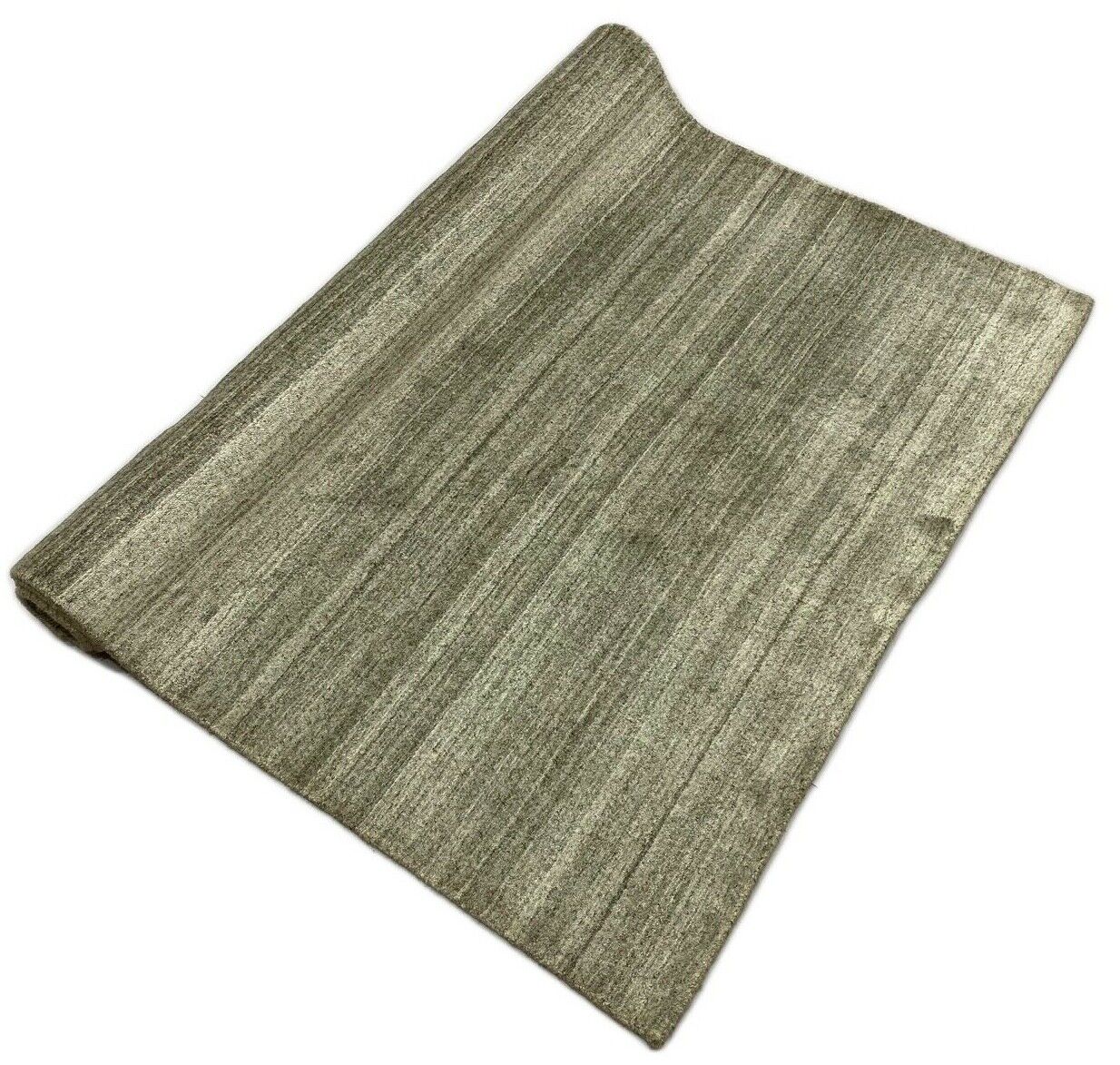 Teppich 100% Wolle Grau Gabbeh lori Handgewebt 119x185 cm dp Garn S77