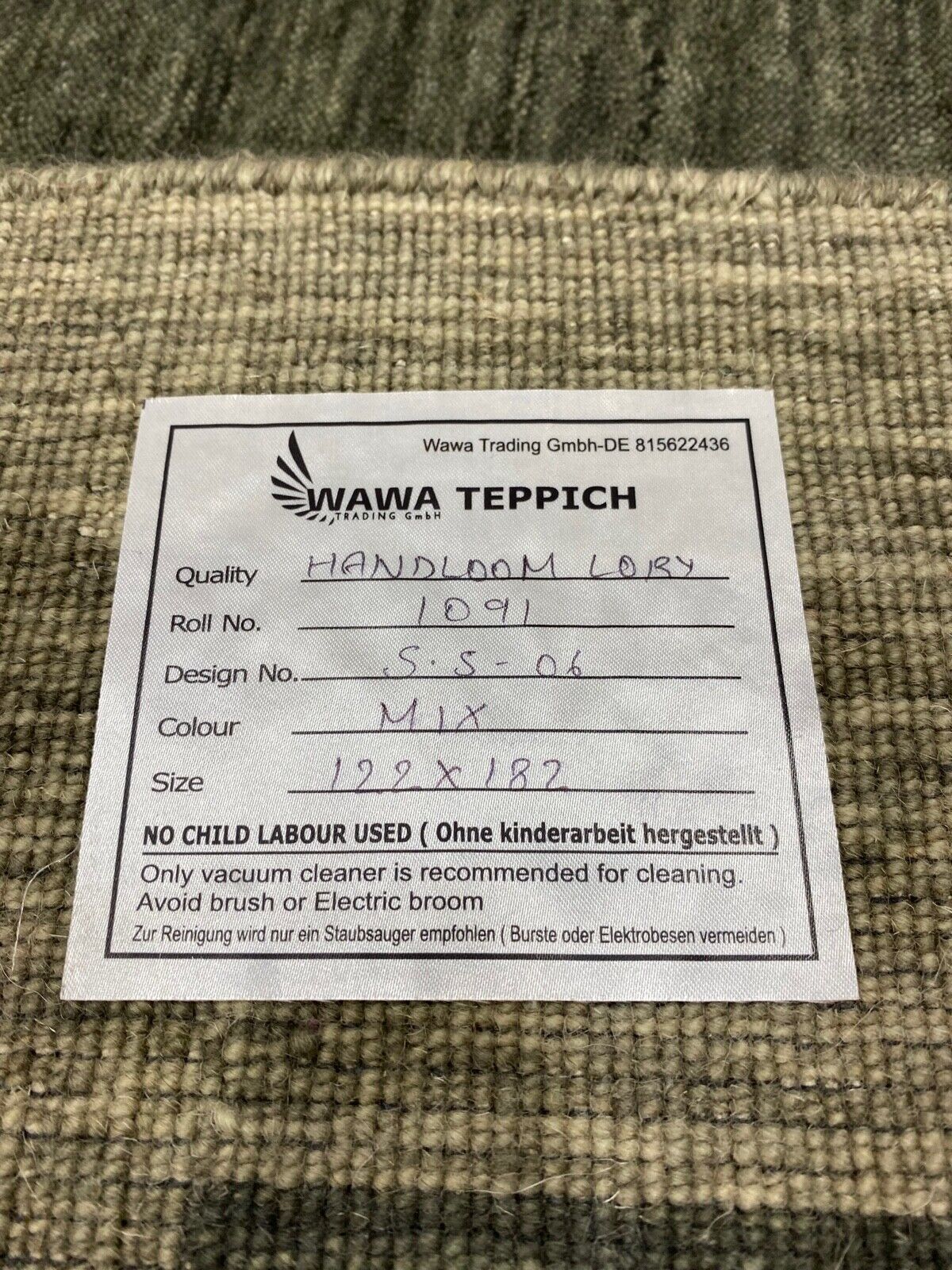 Tappeto Gabbeh, 100% lana, grigio, telaio lori, tessuto a mano, 120x180 cm, S6