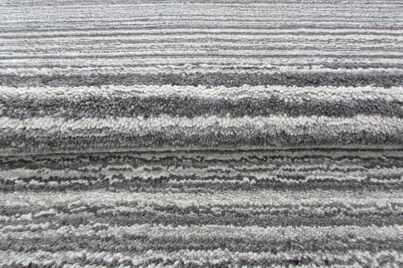 Tæppe 100% uld grå 160x230 cm stuedesign håndtuftet T795