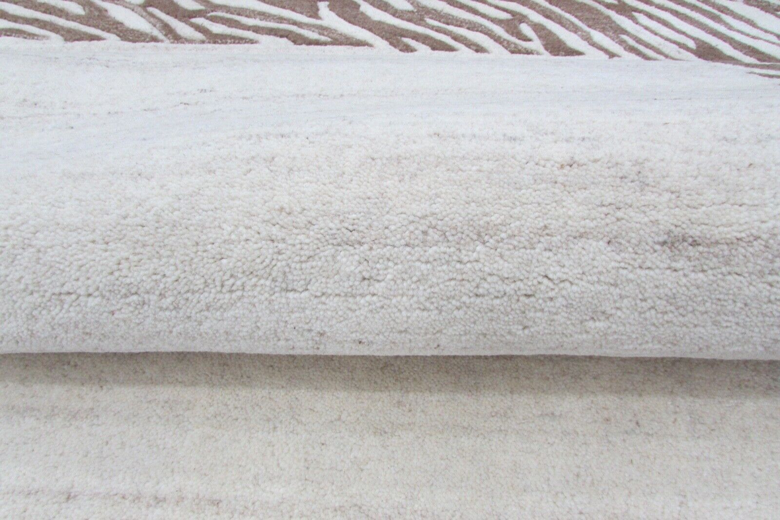 Tappeto 100% Lana Grigio Marrone 160X230 cm Lana Naturale Tuftato a Mano T807