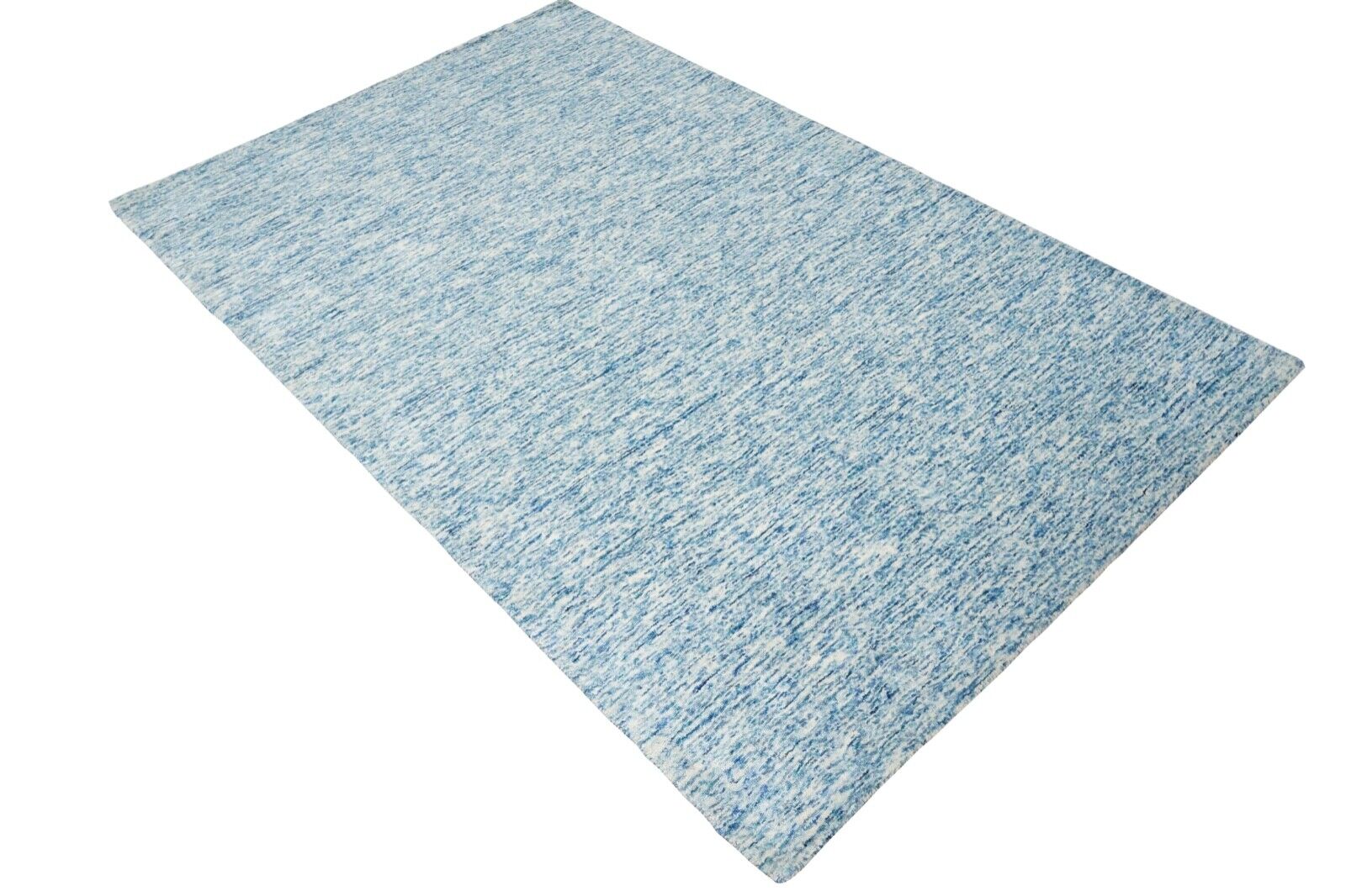 Blauwbeige vloerkleed 100% wol 160x230 cm Oosters handgetuft HT334