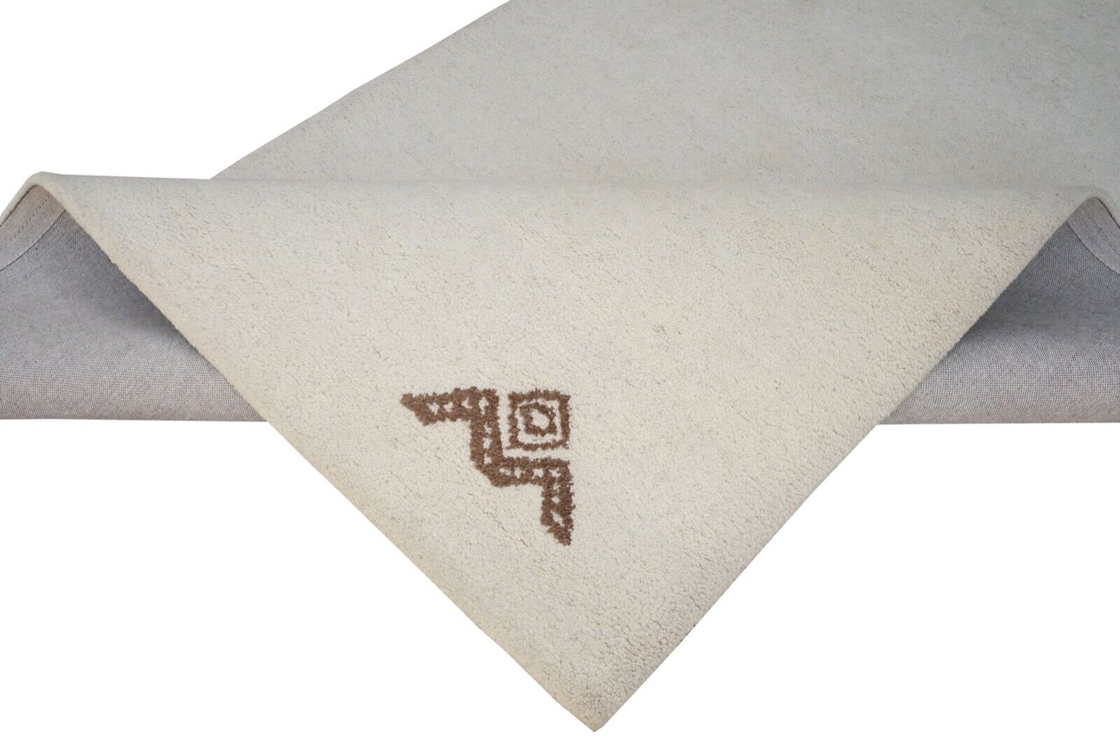 Teppich 100% Wolle Beige 160X230 cm Orientteppich Handgetuftet HT421