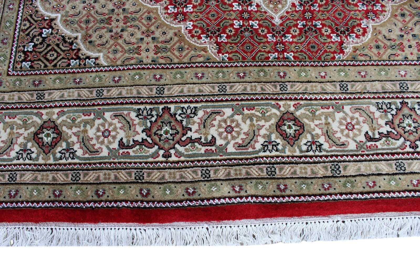 Handgeknüpfter Orientteppich Rot TÄBRIZ Mahi Bidjar Fein 190x282 CM Teppich