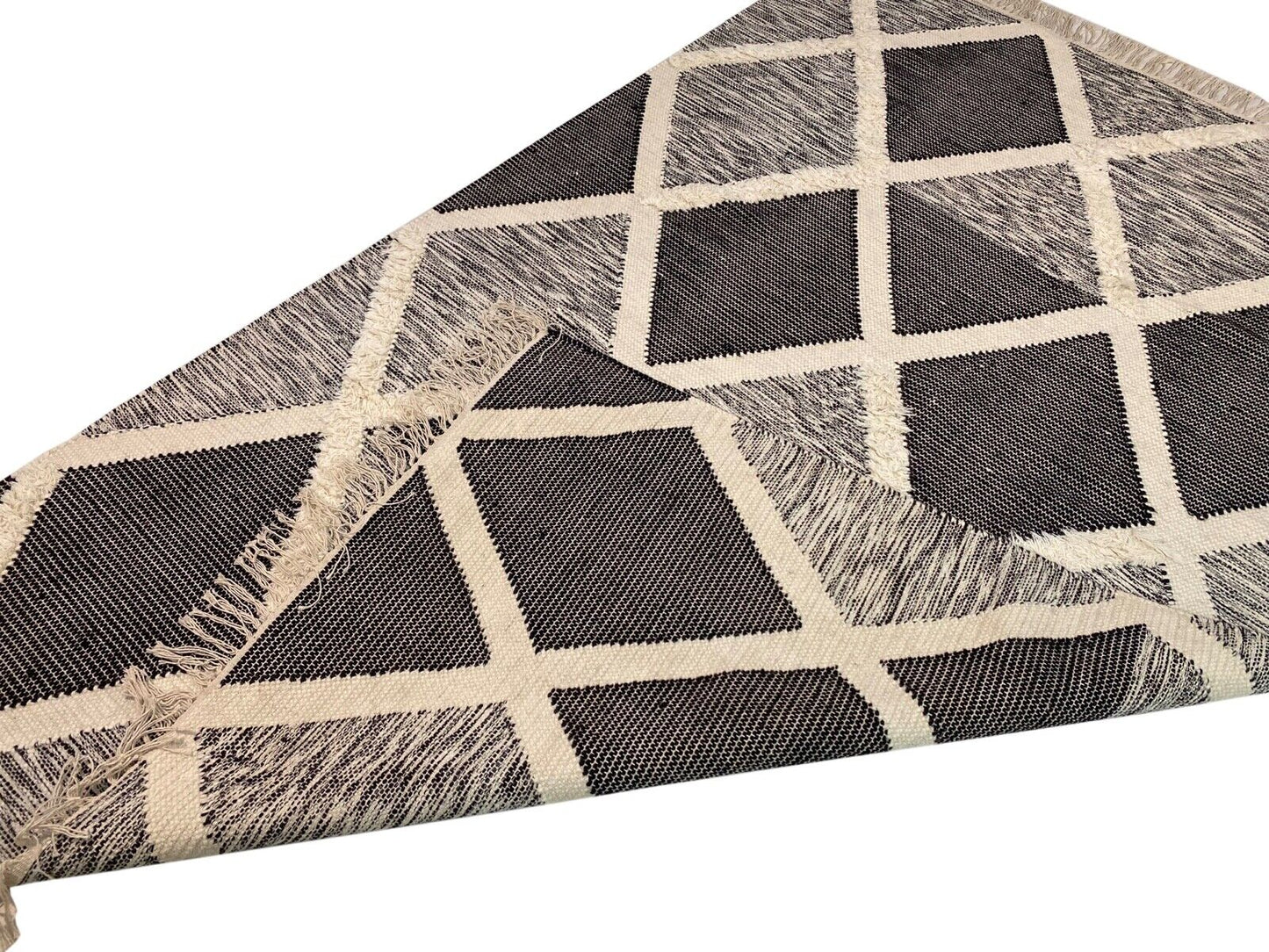 Kilim 100% Wolle Teppich Dhurry Handgewebt Beige Dhurrie, Kelim 155X240 cm
