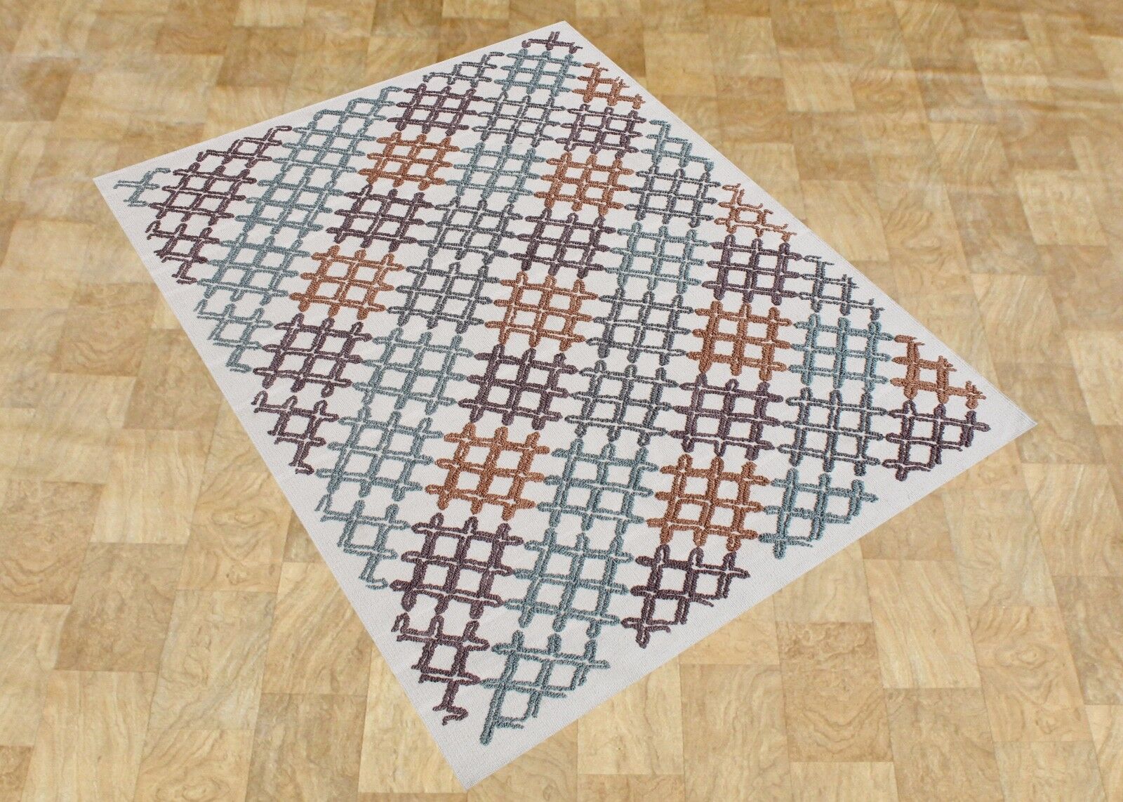 Designer Teppich Kilim Handgewebt Kelim 170X240 cm , Flechtteppich Dhurrie