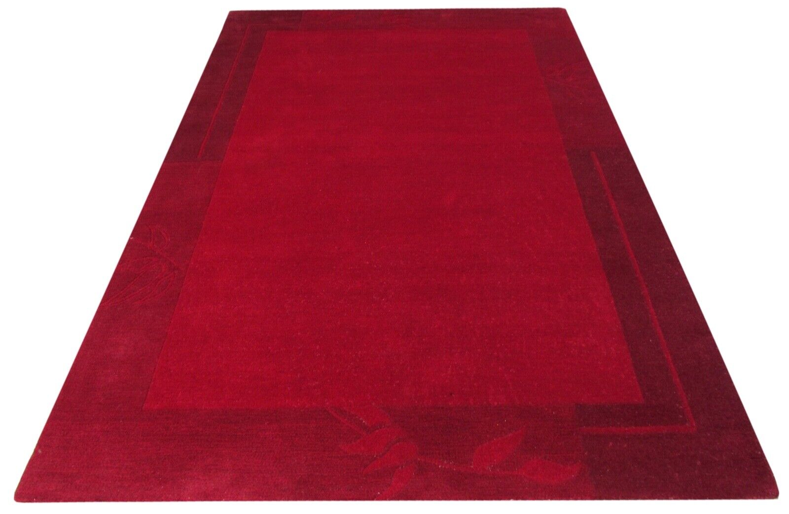 Rot Rosa Teppich 100% Wolle 160X230 cm Orientteppich Handgetuftet T900