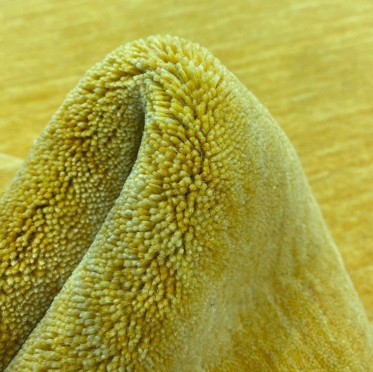 Gelb Gold Gabbeh Teppich 100% Wolle 174x244 cm Orient Handgewebt Wr106