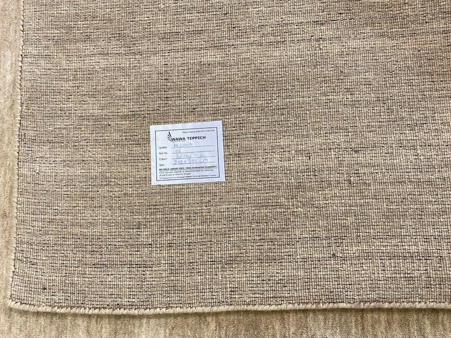 Gabbeh Beige Teppich 100% Wolle Handgewebt Loom Lori Debbich 240x295 cm
