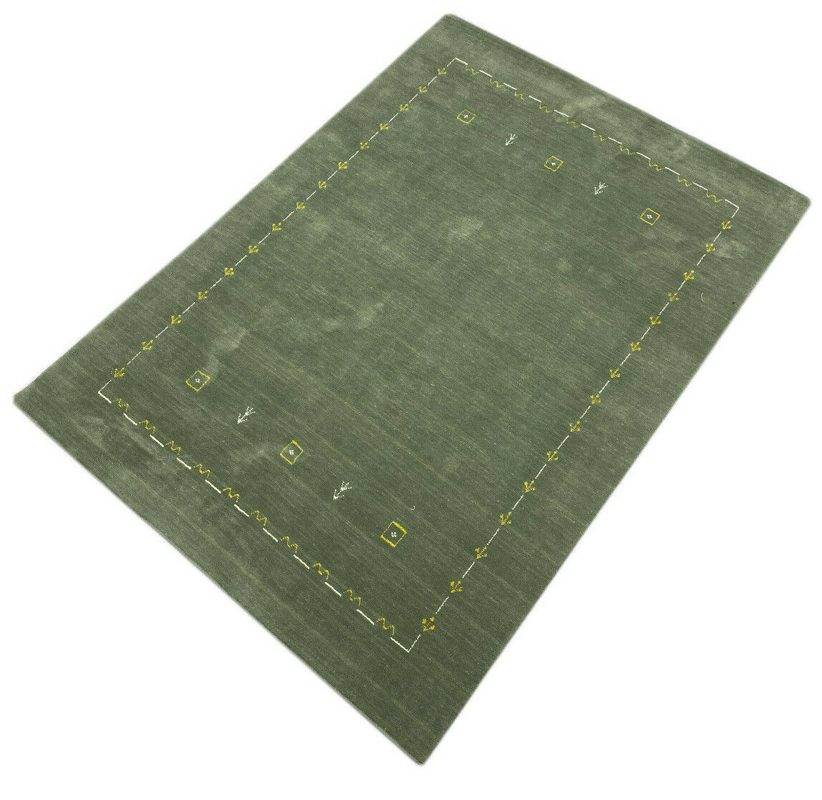 Grau Gabbeh Teppich Viskose Fine Orientteppich Handgewebt 170x240 CM