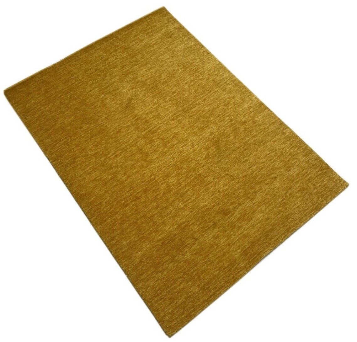 Gabbeh Teppich 140x200 cm Handgewebt 100% Wolle Lori Buff Hell Orange Gelb Wr126