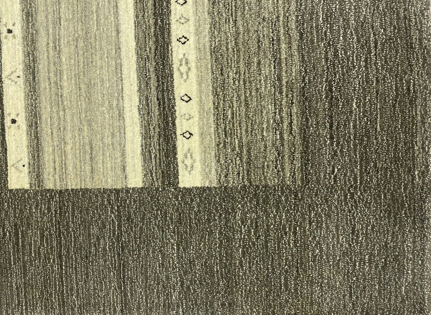 Wohnzimmer Gabbeh Teppich 100% Wolle Beige Grau 170X233 cm Handgewebt WR84