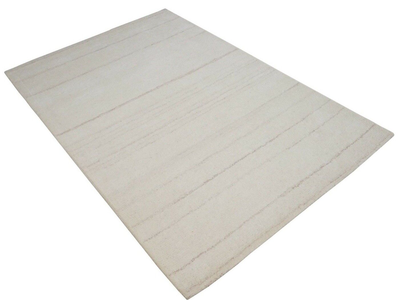 Teppich Beige 100% Wolle 160X230 cm Orientteppich Handgetuftet HT239