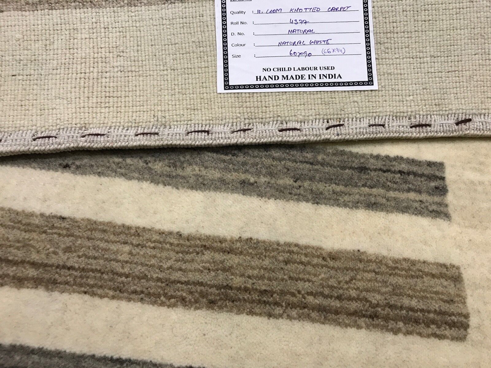 Orientteppich Brücke 60X90 CM Handgewebter Teppich Fussmatten Debbbich 100%Wolle