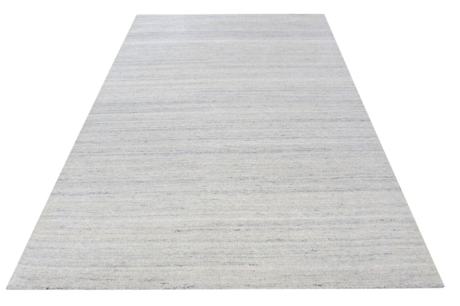 Beige Grau Teppich 100% Wolle 160X230 cm Handarbeit Handgetuftet T834