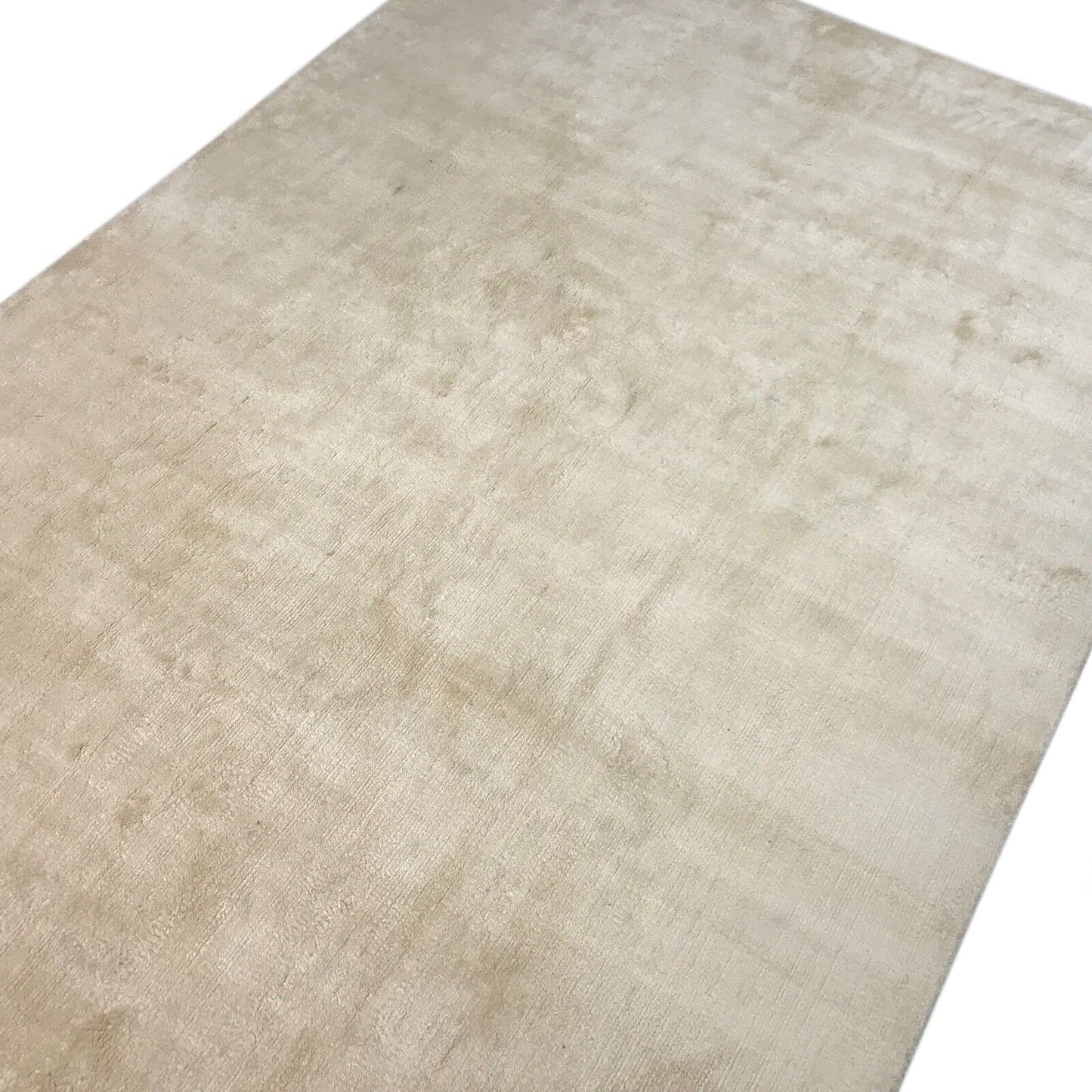 Orientteppich 170X240 CM Beige Teppich Handgewebt Viskose Handarbeit Einfarbig