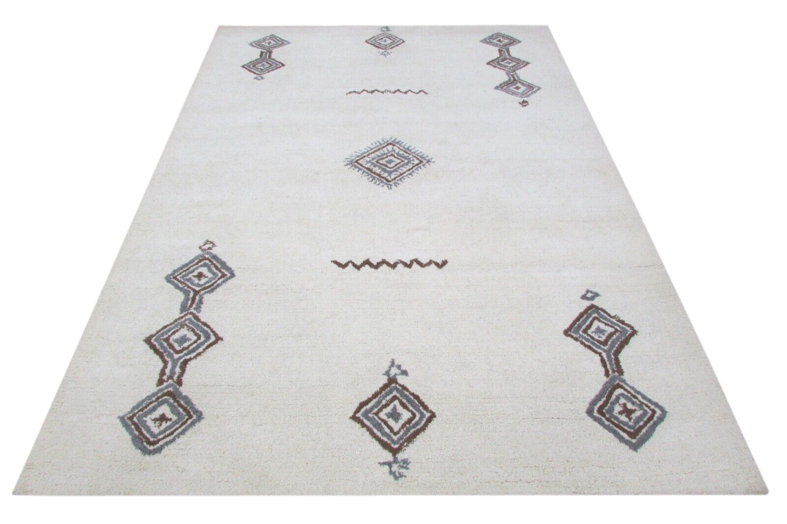 Bež preproga, 100 % volna, 160 x 230 cm, ročno izdelana, ročno tkana, T846