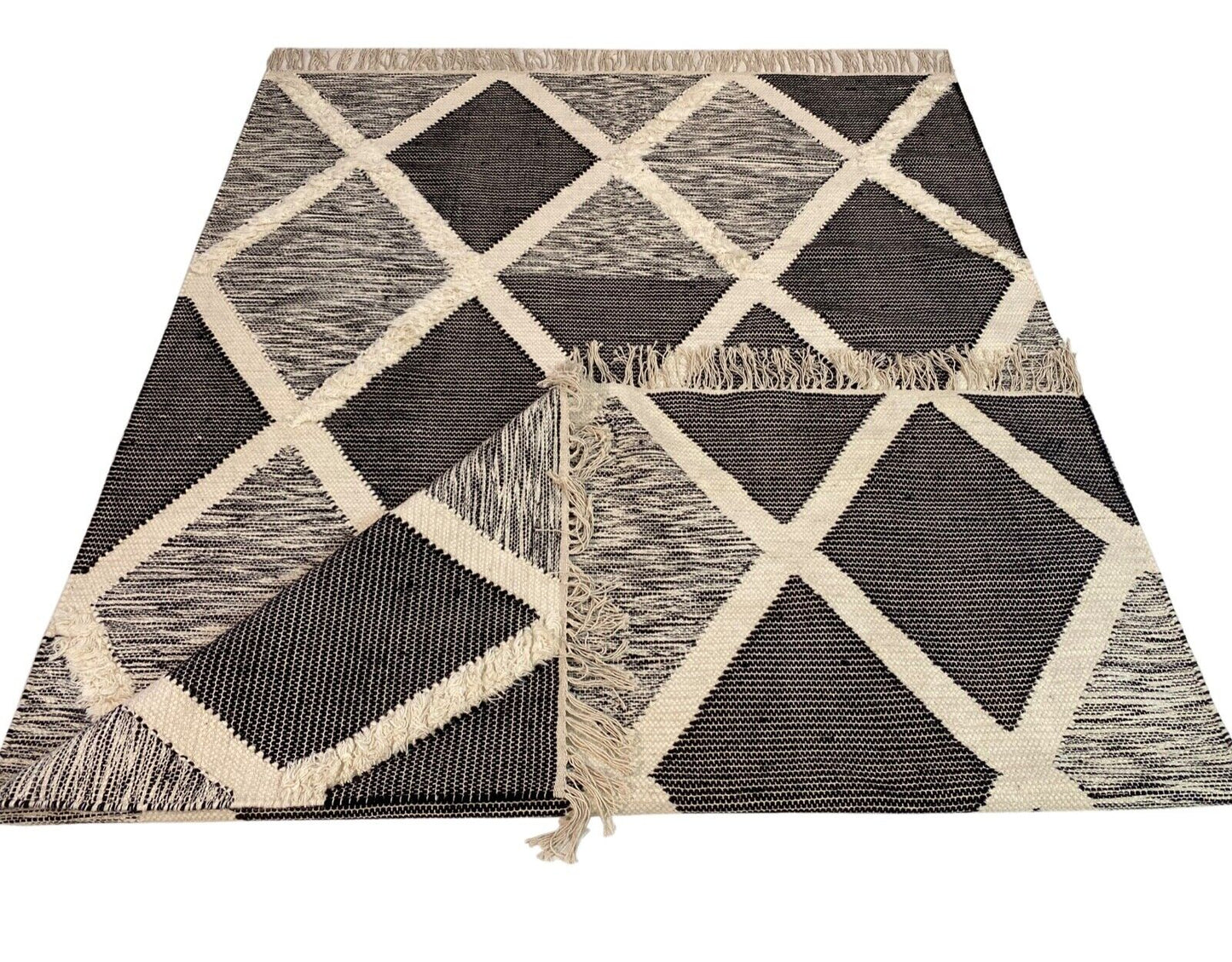 Kilim 100% Wolle Teppich Dhurry Handgewebt Beige Dhurrie, Kelim 155X240 cm