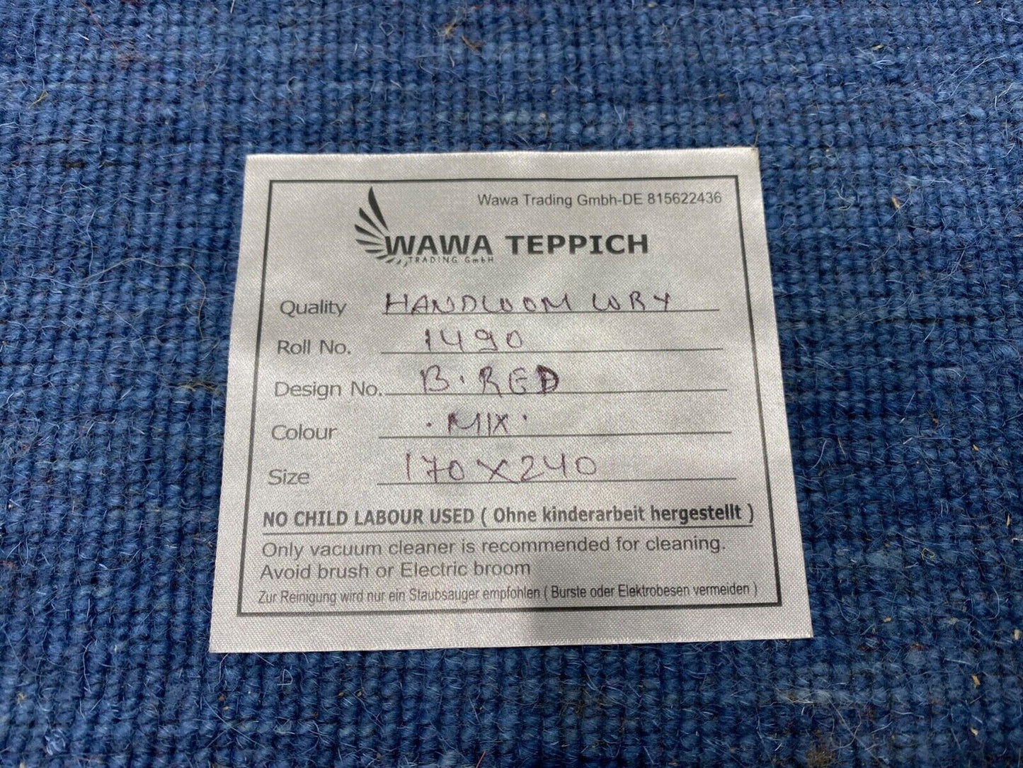 Gabbeh Teppich 100% Wolle 170x240 cm Rot Gold Beige Handgewebt Orientteppich