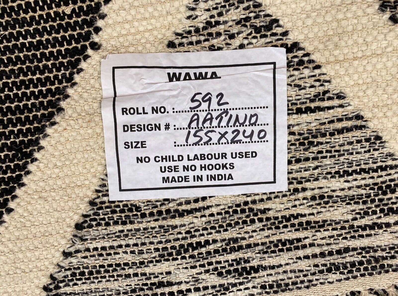 Kilim 100% Wolle Teppich Dhurry Handgewebt Beige Dhurrie, Kelim 155X240 cm