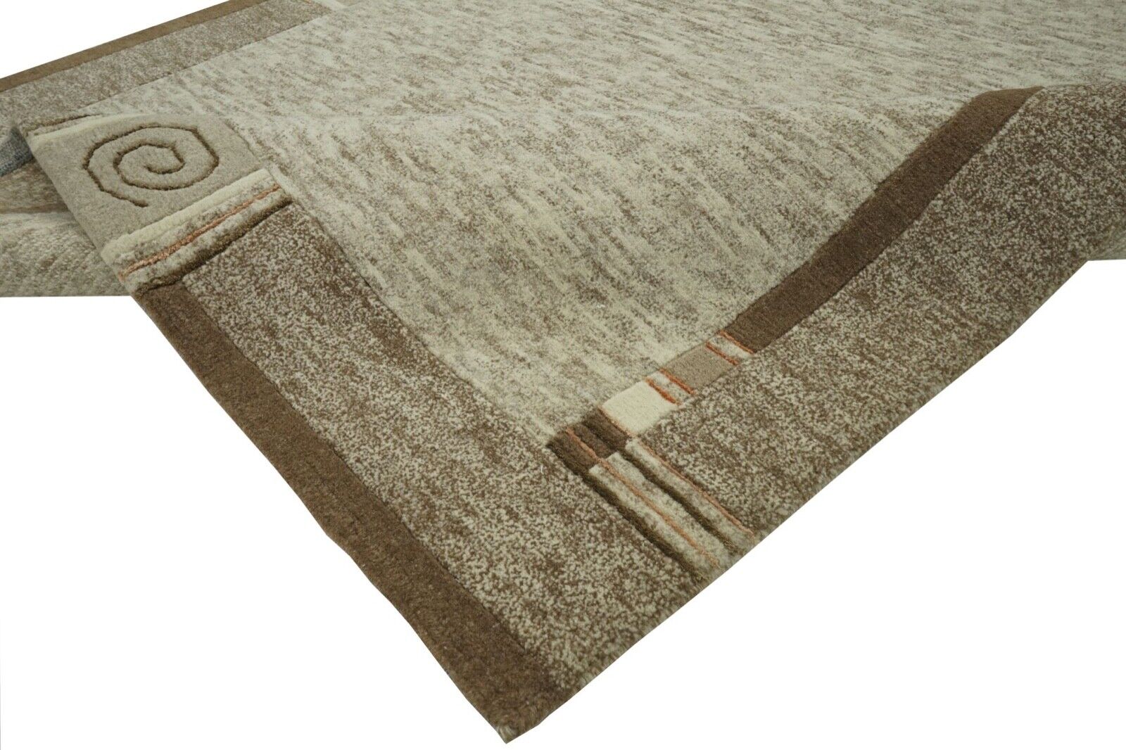 Grau Nepal Teppich Handgeknüpft 100% Wolle Orientteppich 170X235 cm N767