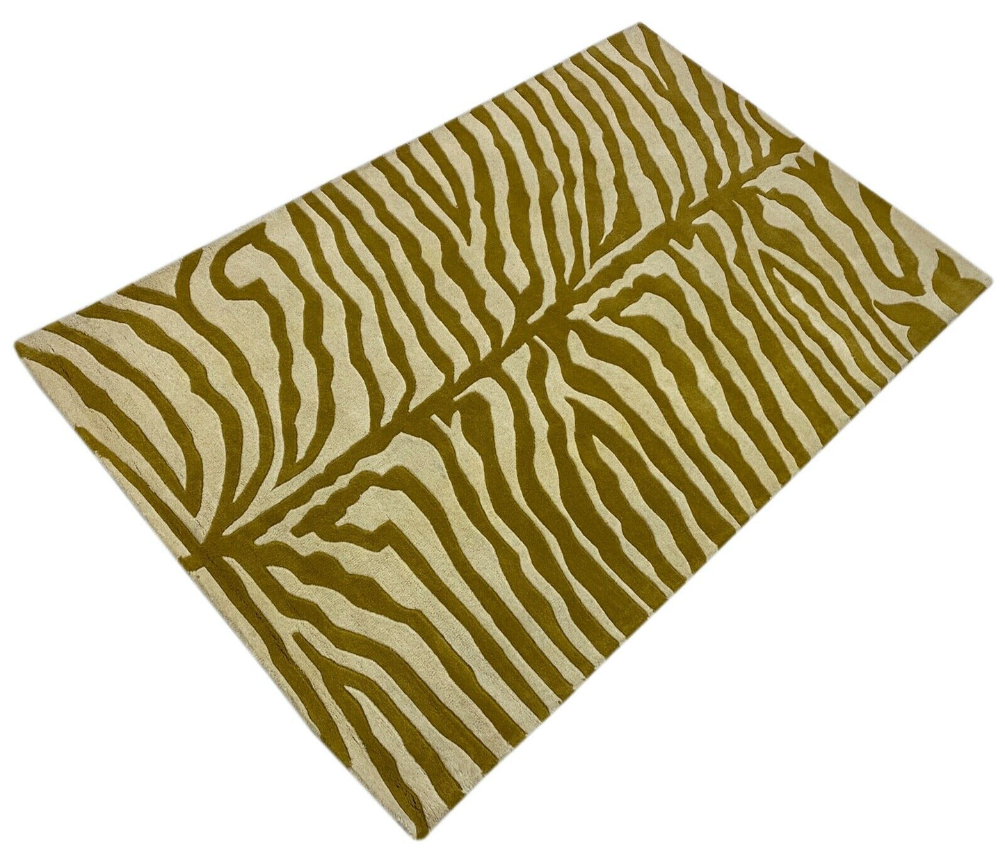 Orientteppich Gold Beige 100% Wolle Handgetuftet Teppich 150X236 CM