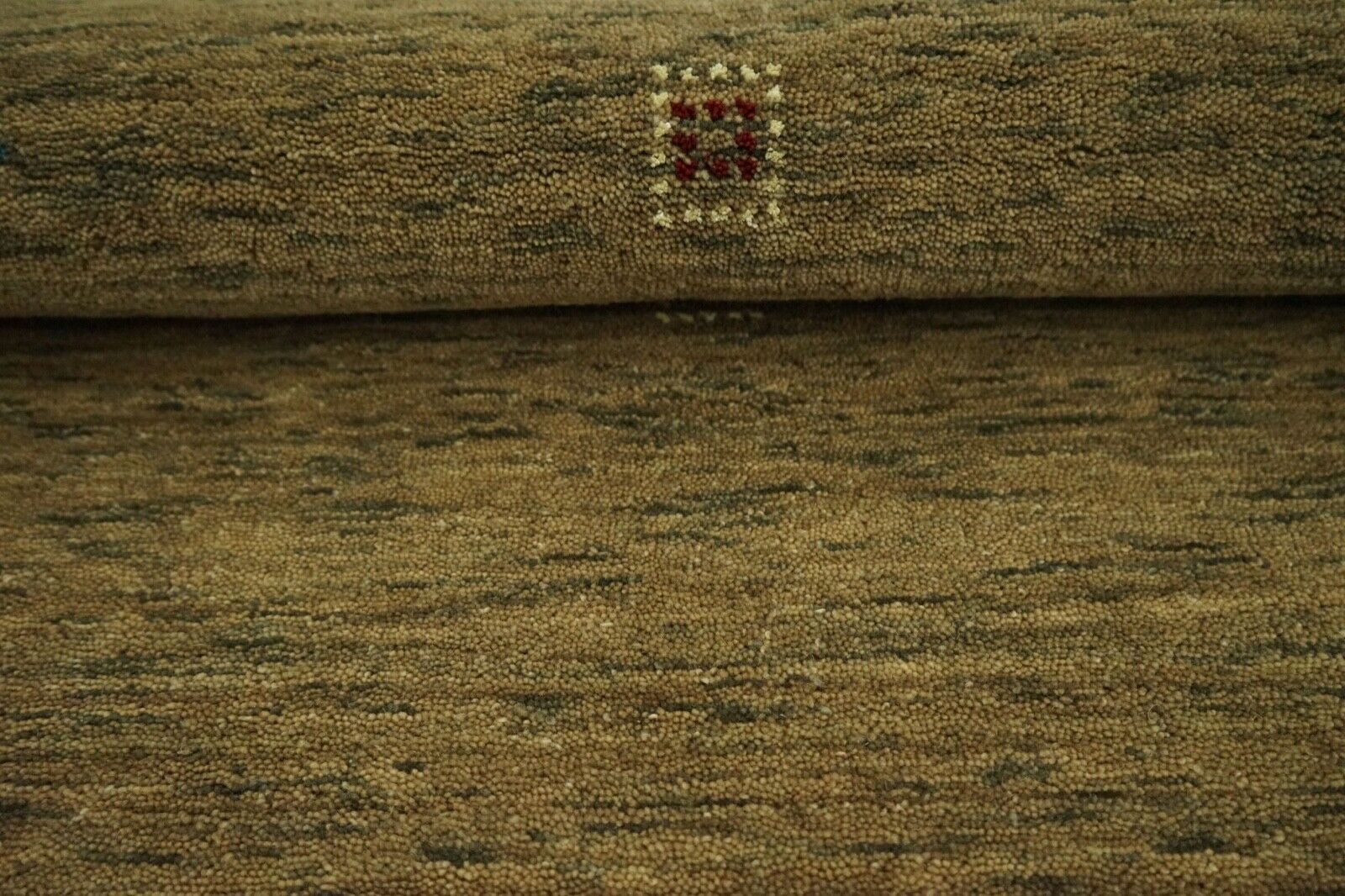 DunkelBeige Beige Gabbeh Teppich Handgewebt 100% Wolle 140x200 cm Lori Lr694