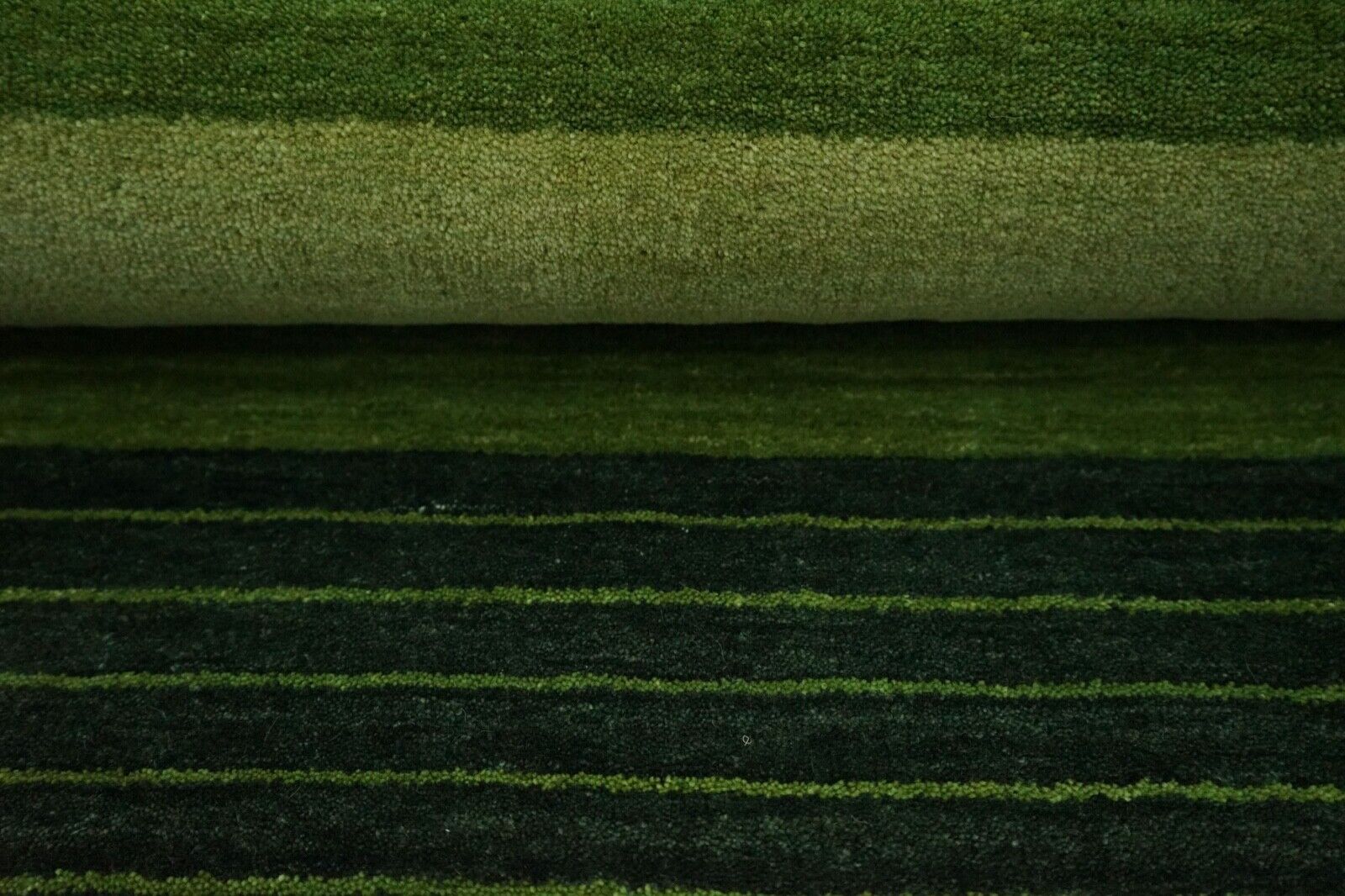 Gabbeh Rug Green 100% Wool 170x240 cm Handwoven Oriental Rug Lr500