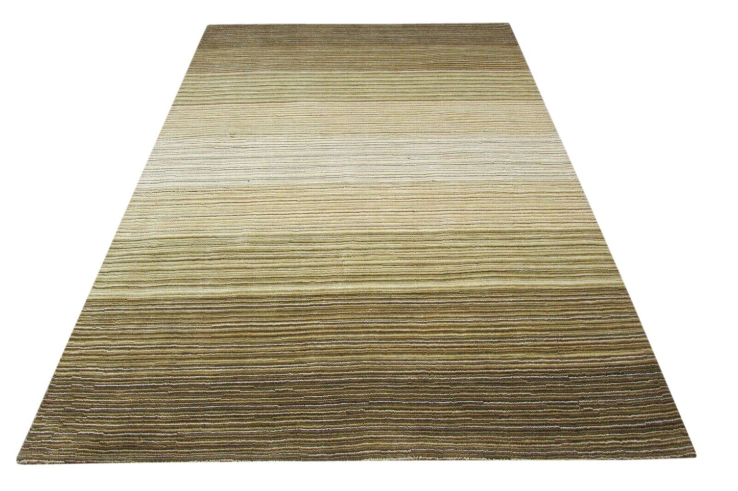 Grün Teppich 100% Wolle 160X230 cm Handarbeit Handgetuftet T865