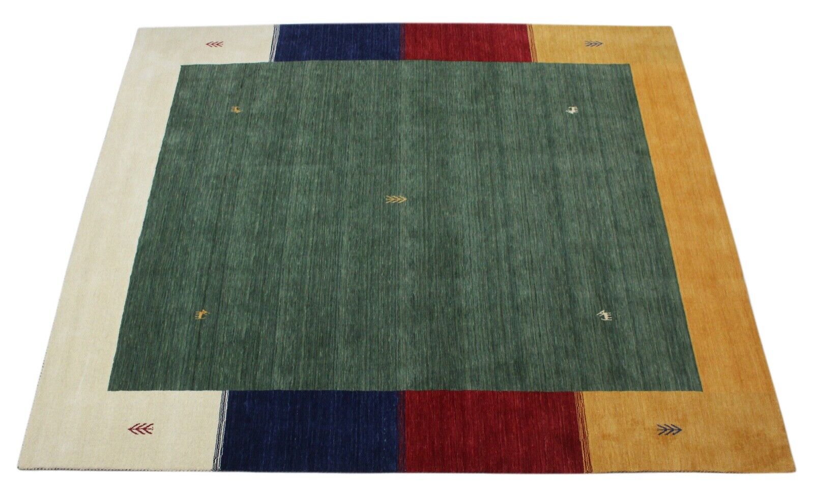 Orientteppich Gabbeh Grün Loom Teppich Handgefertigt 100% Wolle 250X300 CM