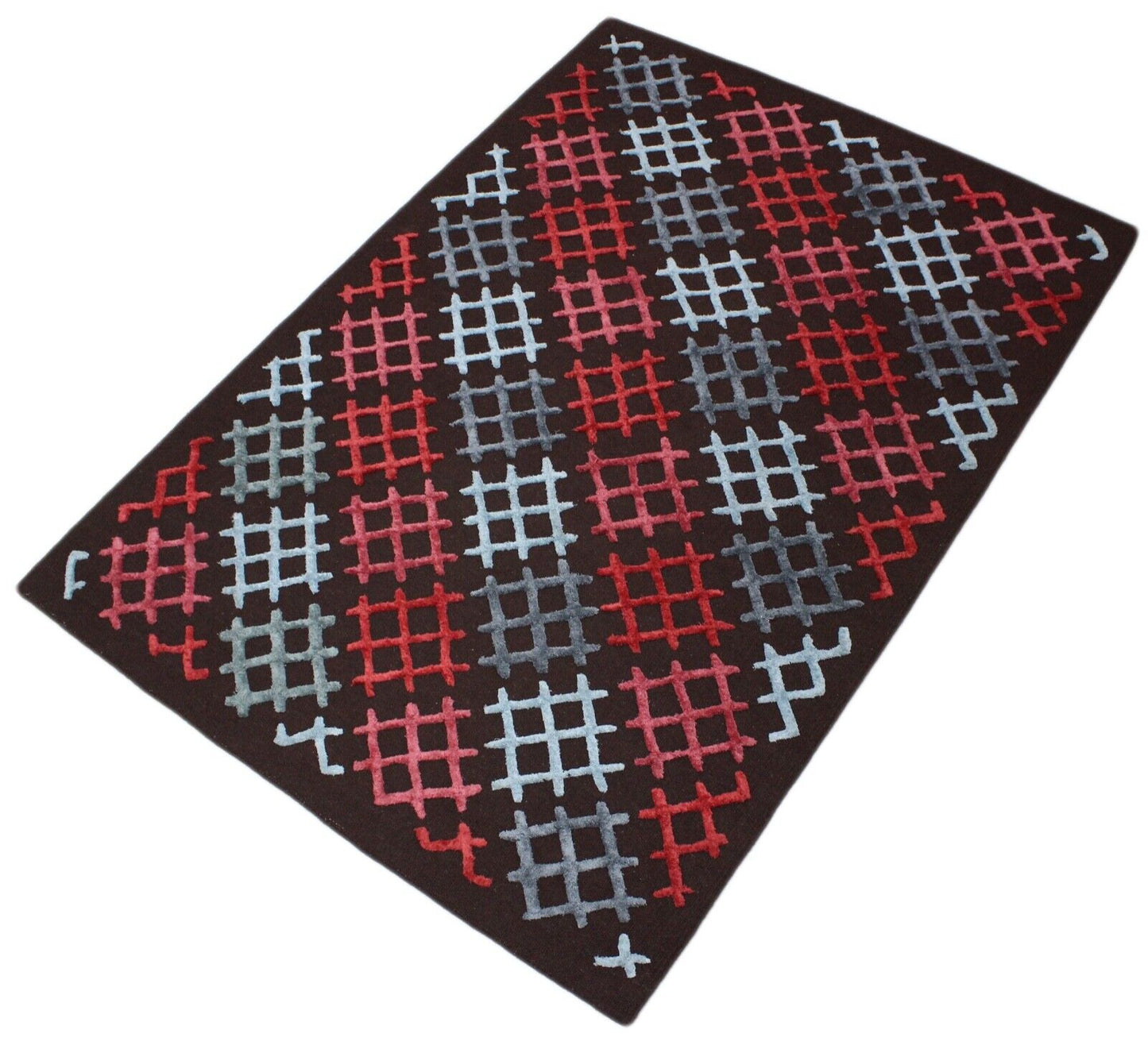 Teppich Flechtteppich Handgewebt Kelim 170X240 cm Dhurrie Hangetuftet 147