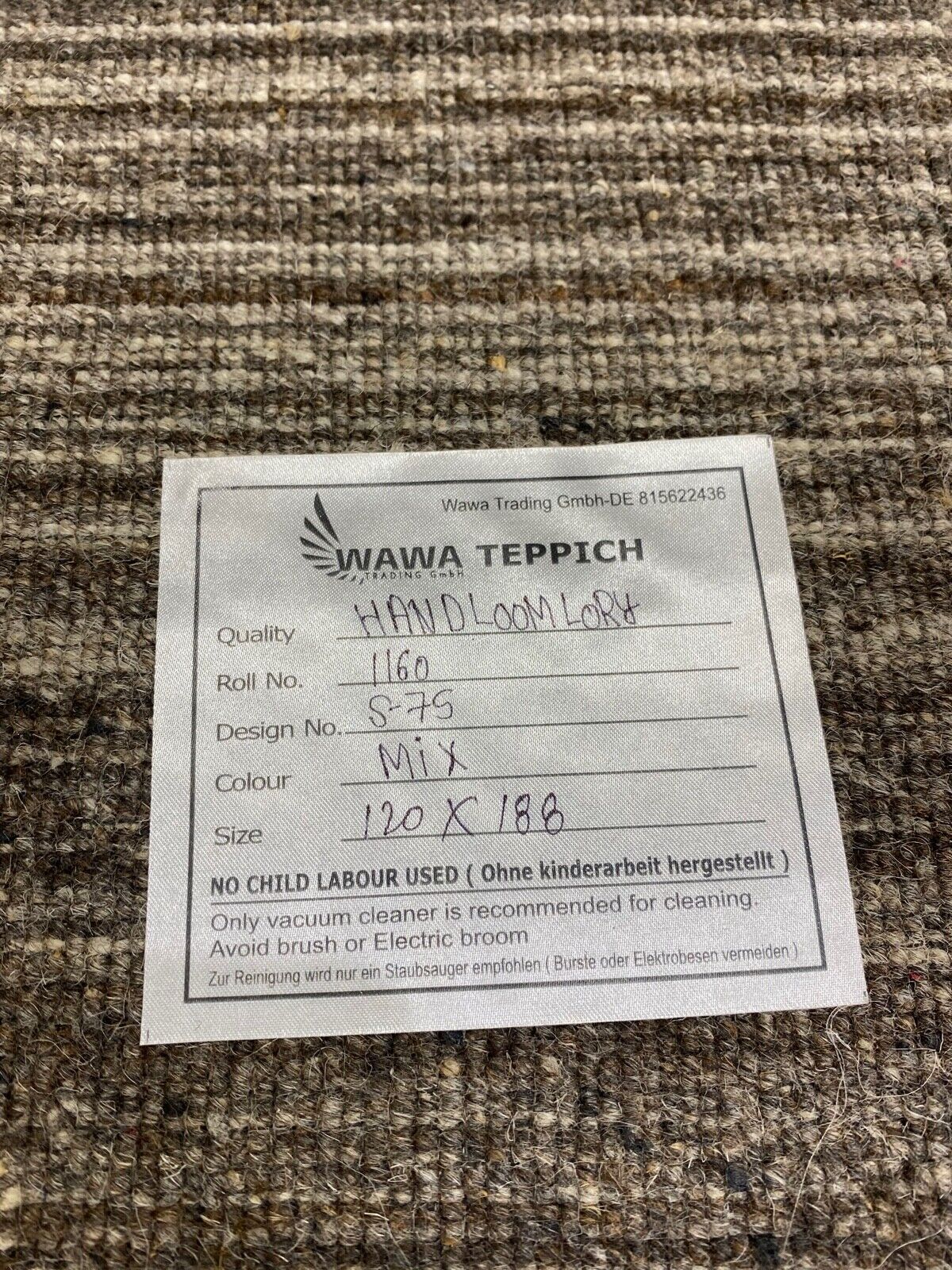 Gabbeh tepih Smeđe sivi 100% vuna Bež loom lori Ručno tkan 120x188 cm S75