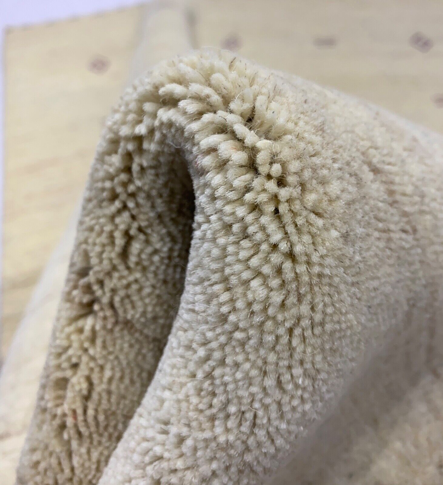 Teppich 100% Wolle Beige Grau Gabbeh lori Handgewebt 120x185 cm S145