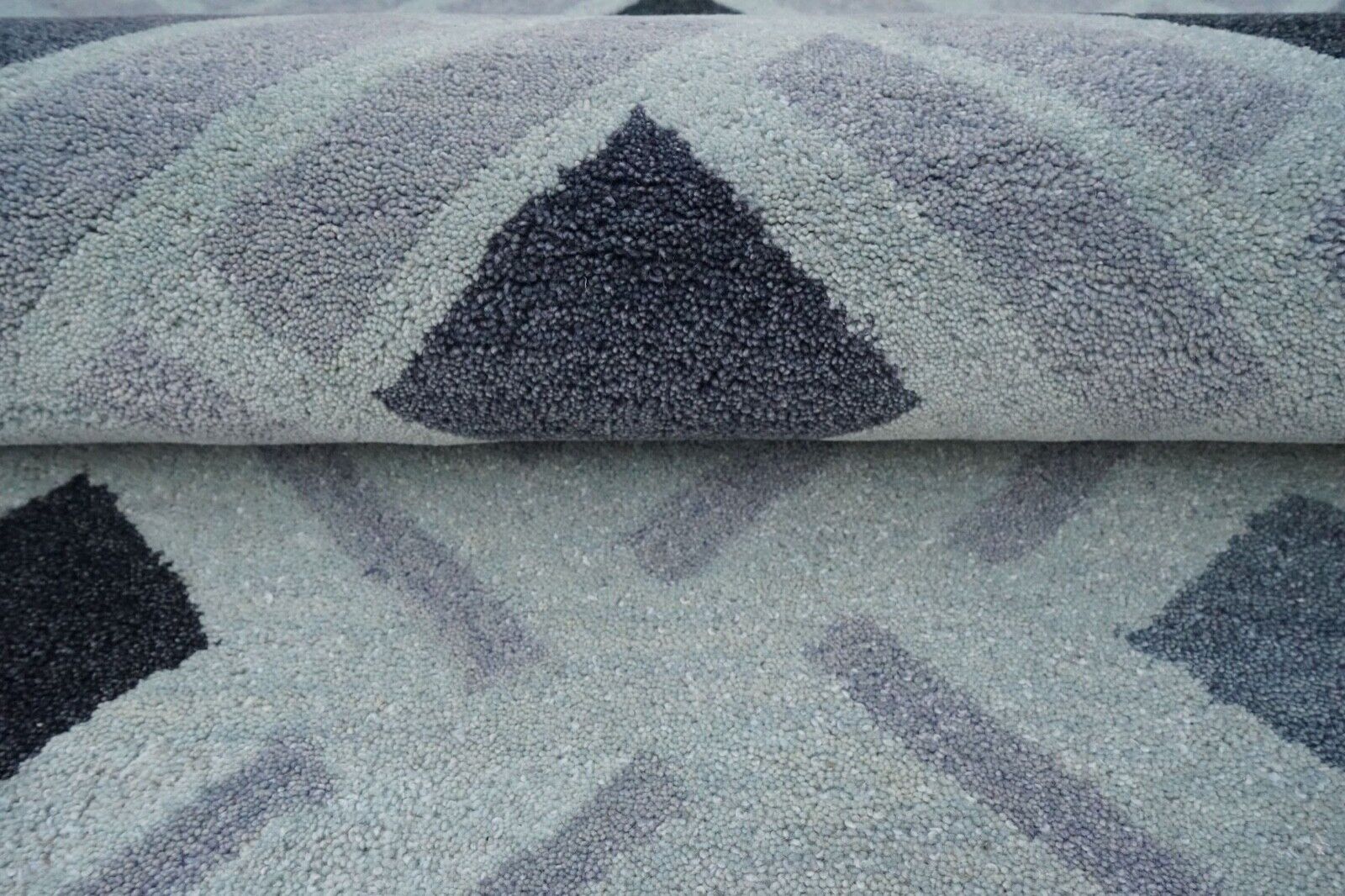 Beige Blau 160X230 cm Teppich 100% Wolle Orientteppich Handgetuftet HT382