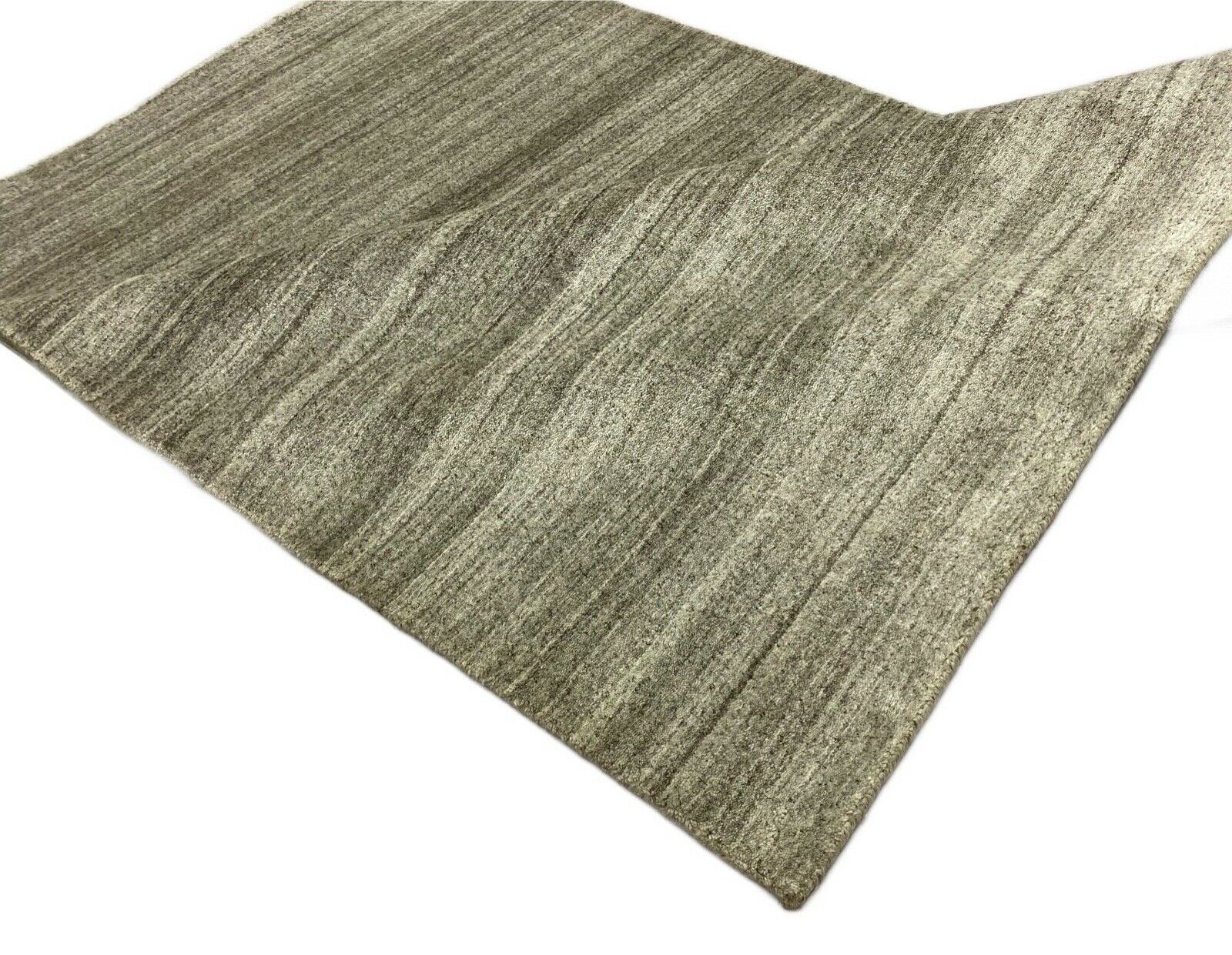 Teppich 100% Wolle Grau Gabbeh lori Handgewebt 119x185 cm dp Garn S77