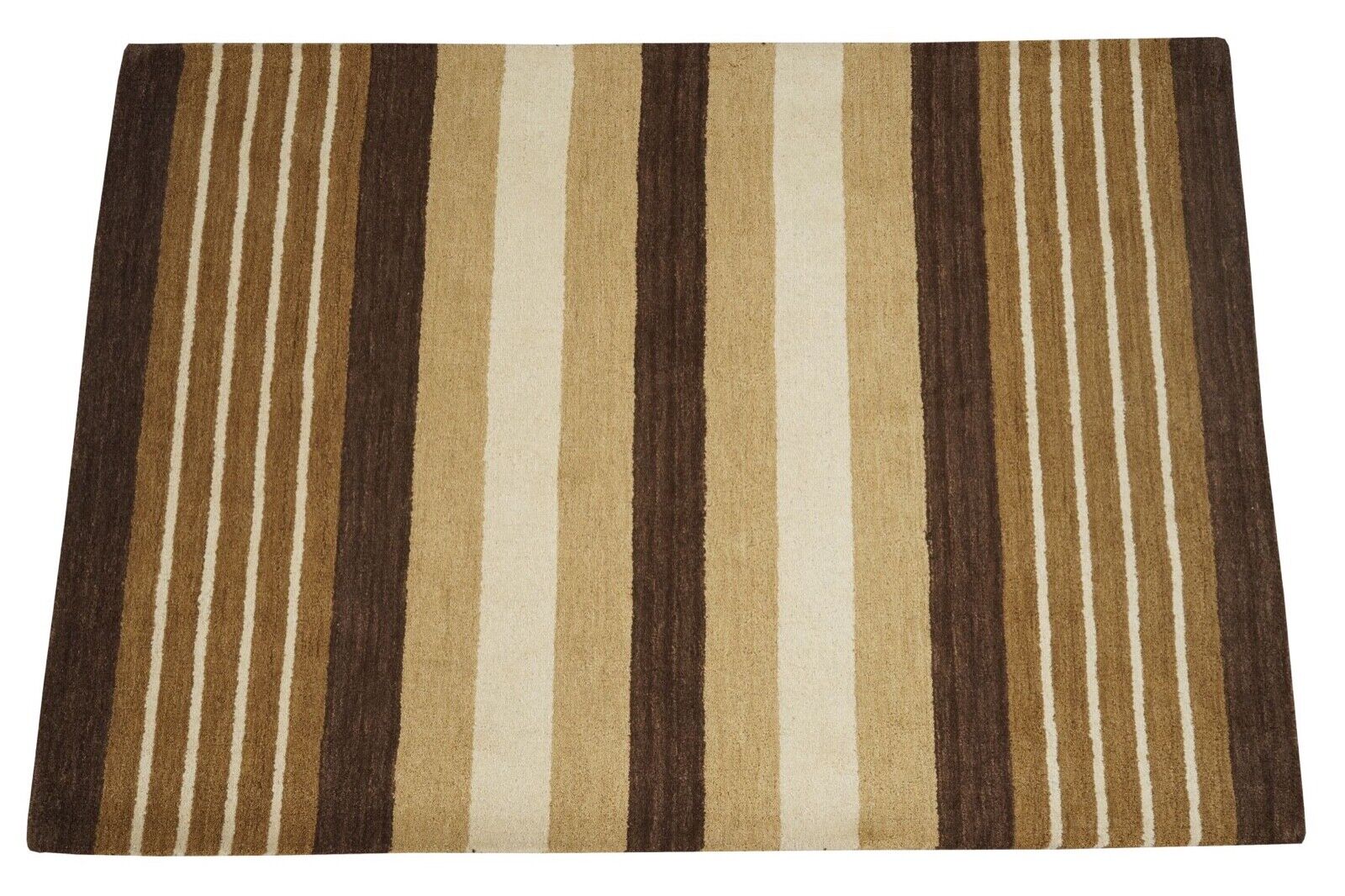 Braun Beige140X200 cm Teppich 100% Wolle Orientteppich Handgetuftet HT599