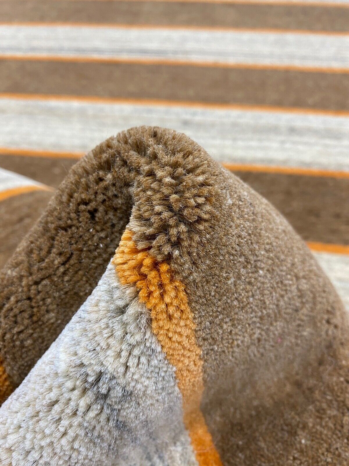 Teppich Braun Beige 100% Wolle Gabbeh lori Handgewebt 120x180 cm S48