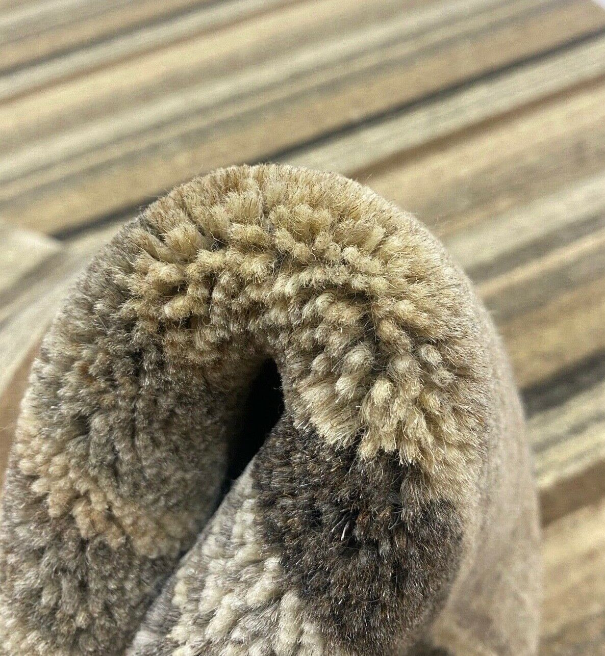 Teppich Gabbeh Beige Braun Grün 100% Wolle loom lori Handgewebt 125x180 cm S29