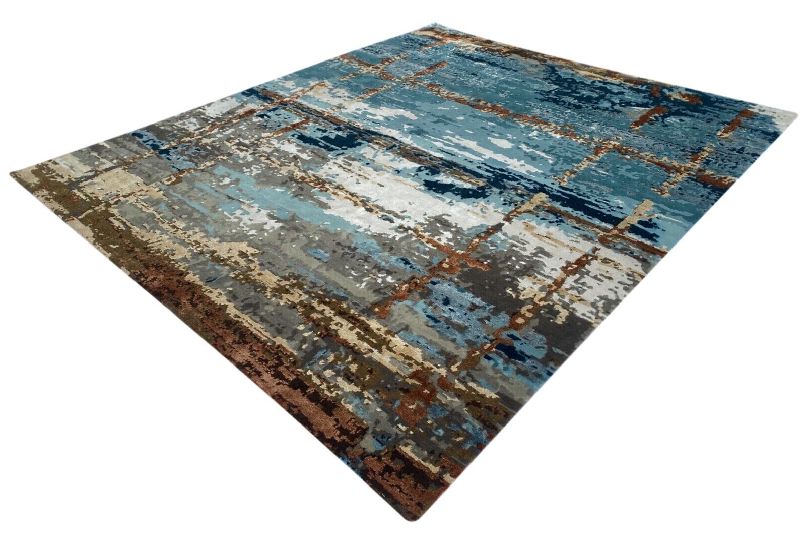 Handgeknüpft Nepal Teppich Einzigartiges Design Bambus seide Wolle 250X300 cm