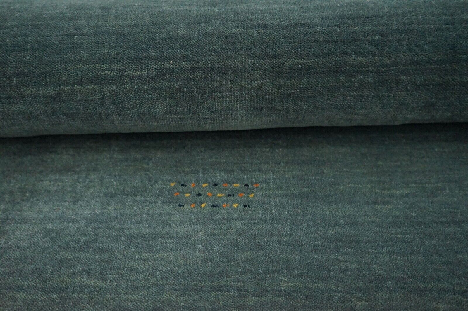 Gabbeh Teppich Grau Hell Blau 100% Wolle 200x300 cm Handgewebt Orient Lr549