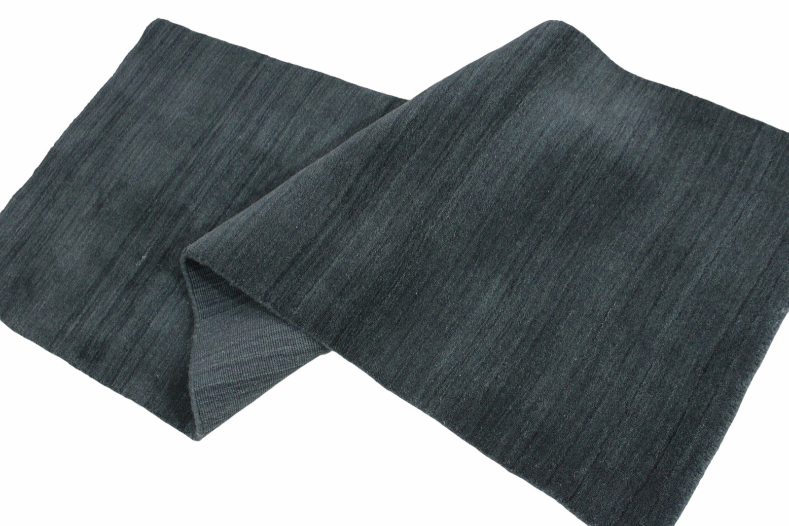 Schwarz Brücke 100% Wolle 73X200 cm Handgewebter Teppich Orientteppich C12