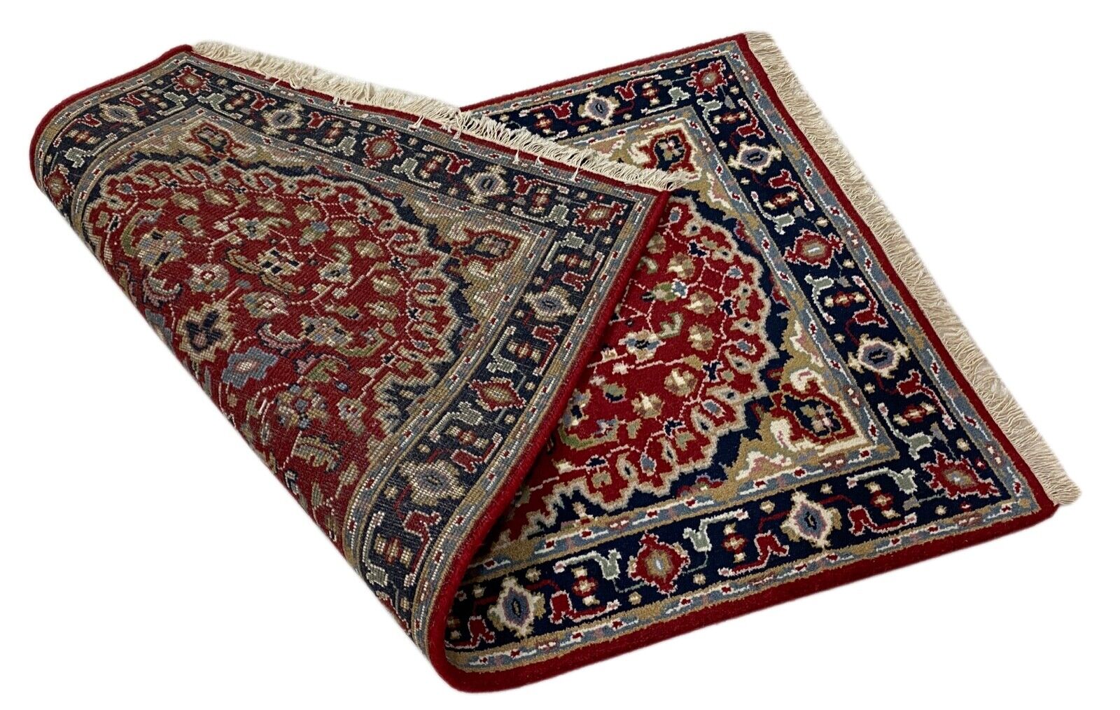 Tapis oriental en laine Red Carpet, noué à la main, 100 % laine vierge, 95 x 160 cm, diamètre 7