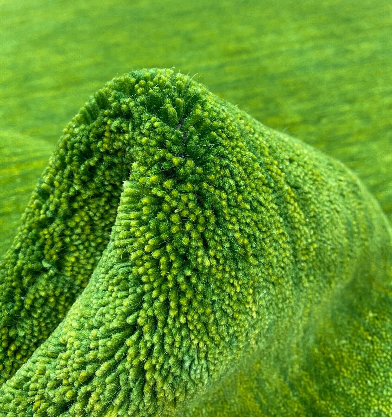 Grün Wohnzimmer Gabbeh Teppich 100% Wolle 170x240 cm Handgewebt WR81