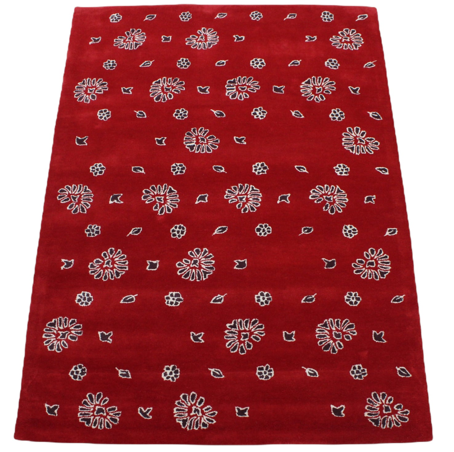 Κόκκινο χαλί, 100% μαλλί, 140x200 εκ., χειροποίητο επώνυμο ανατολίτικο χαλί, WT2