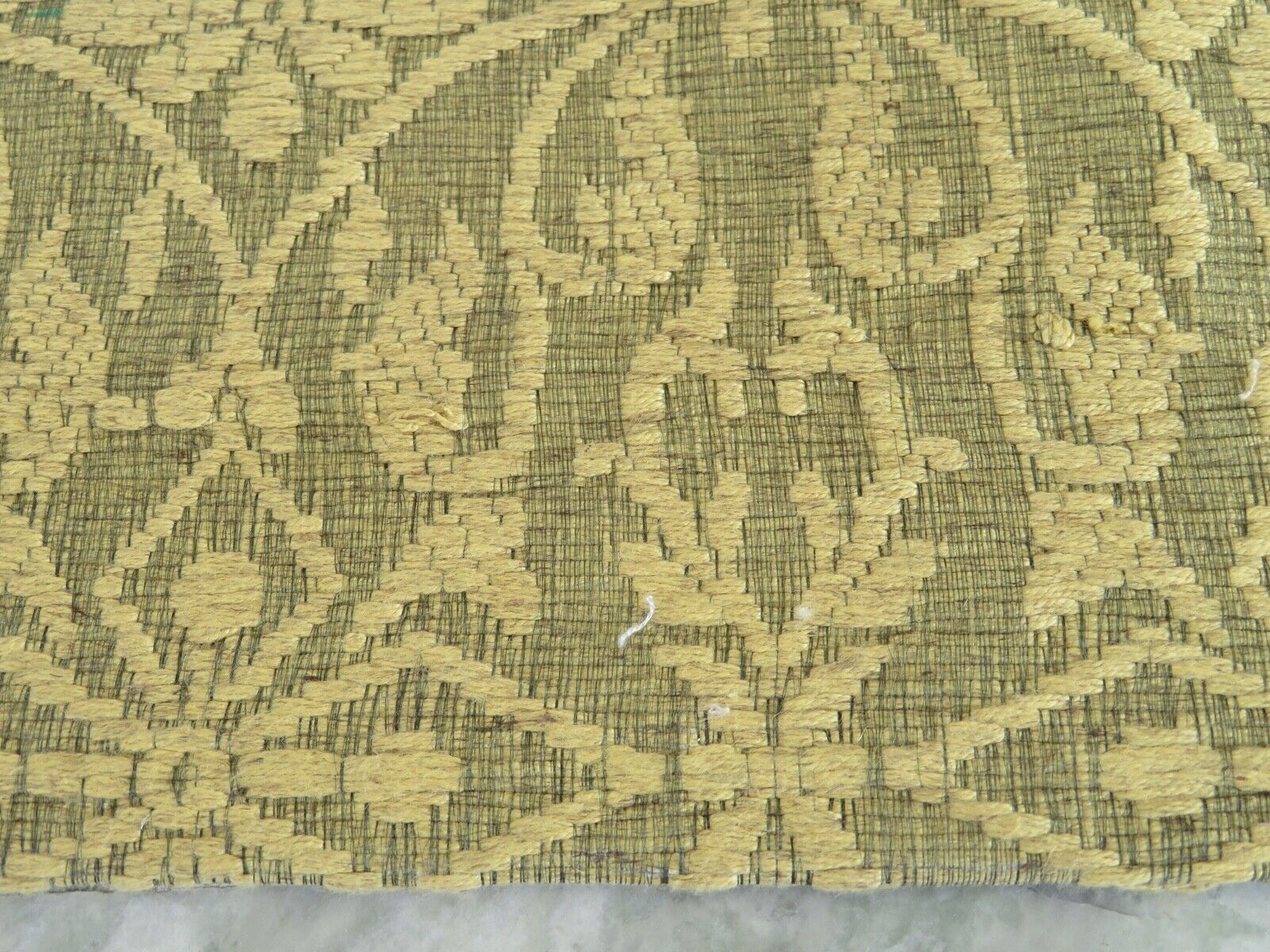 Teppich Flachgewebe Senffarbe Jacquard Viskose Baumwolle 150x240 cm JST-1