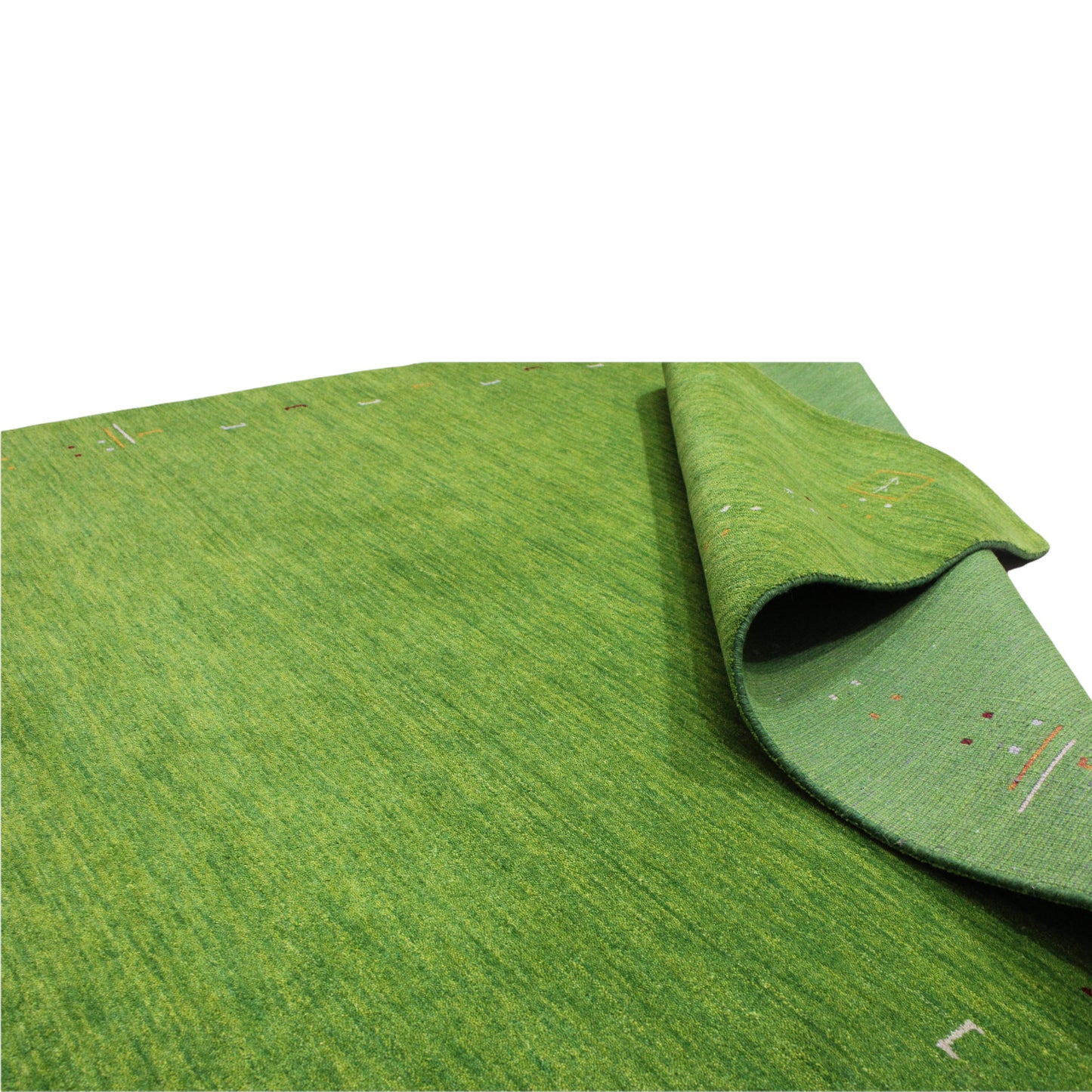 Grün 100% Wolle Gabbeh Teppich Loom Handgefertigt Orientteppich 200x300 cm WR117