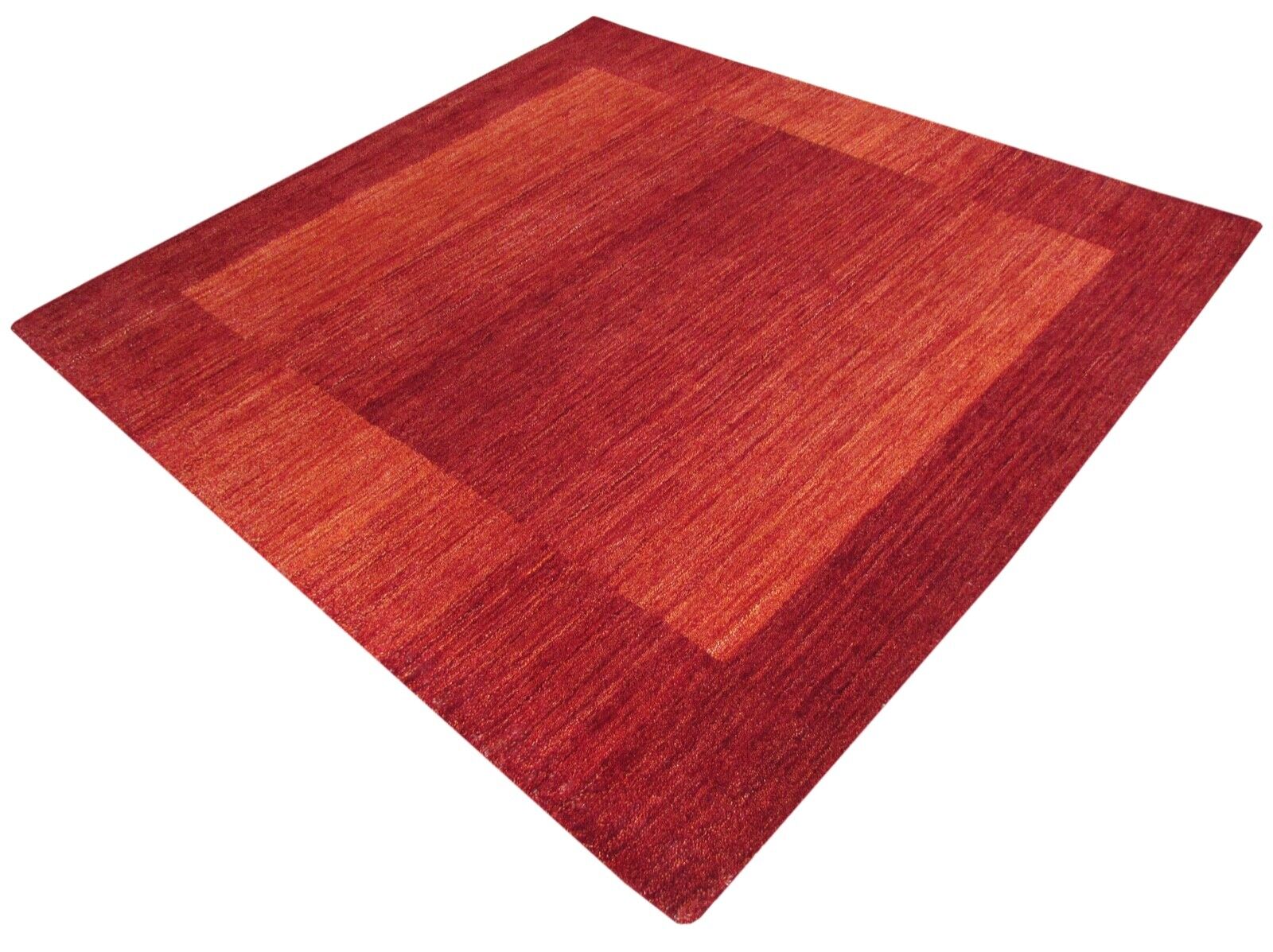 Terrakotta Orange Teppich 100% Wolle Handgetuftete 185X195 CM Designer T901