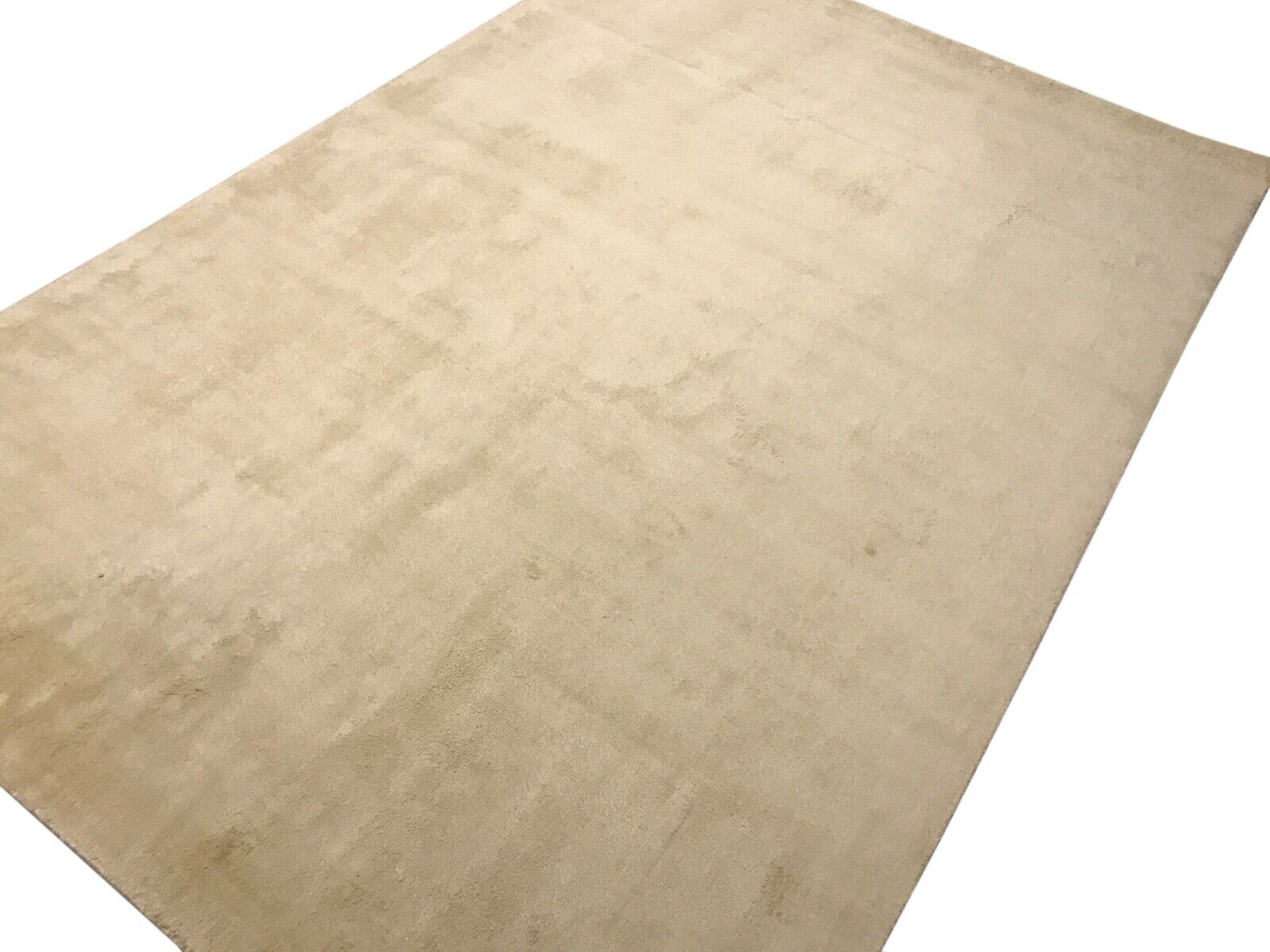 Orientteppich 170X240 CM Beige Teppich Handgewebt Viskose Handarbeit Einfarbig