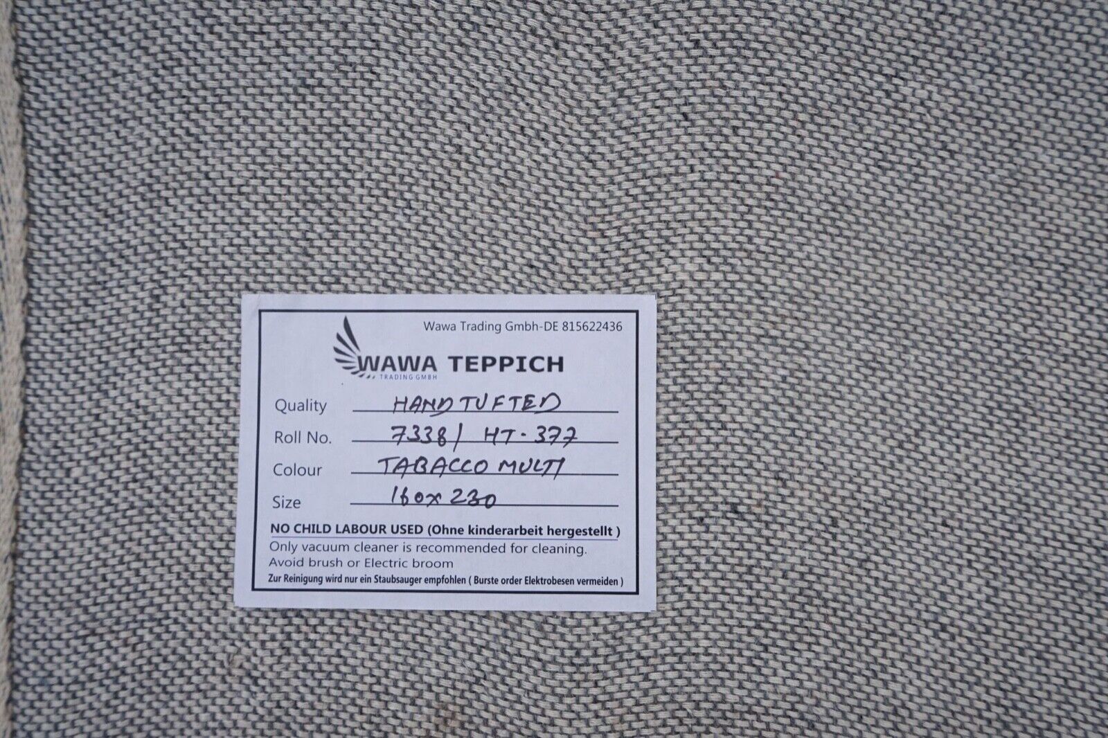 Beige-ruskea matto 160x230 cm, 100 % villaa, käsin tuftattu, itämainen matto HT377